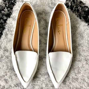 White Loafer Flats by Lulus